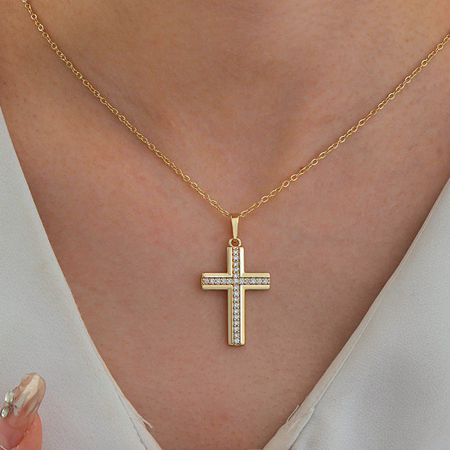 Celestial Light Cross Necklace