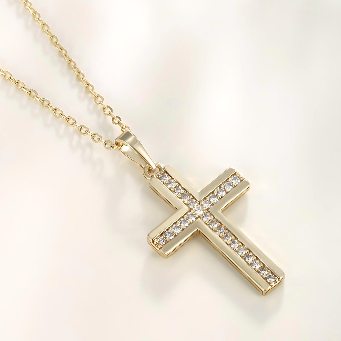 Celestial Light Cross Necklace