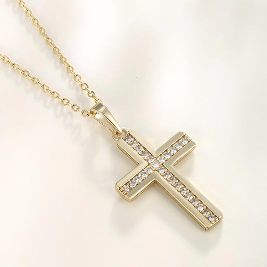 Celestial Light Cross Necklace