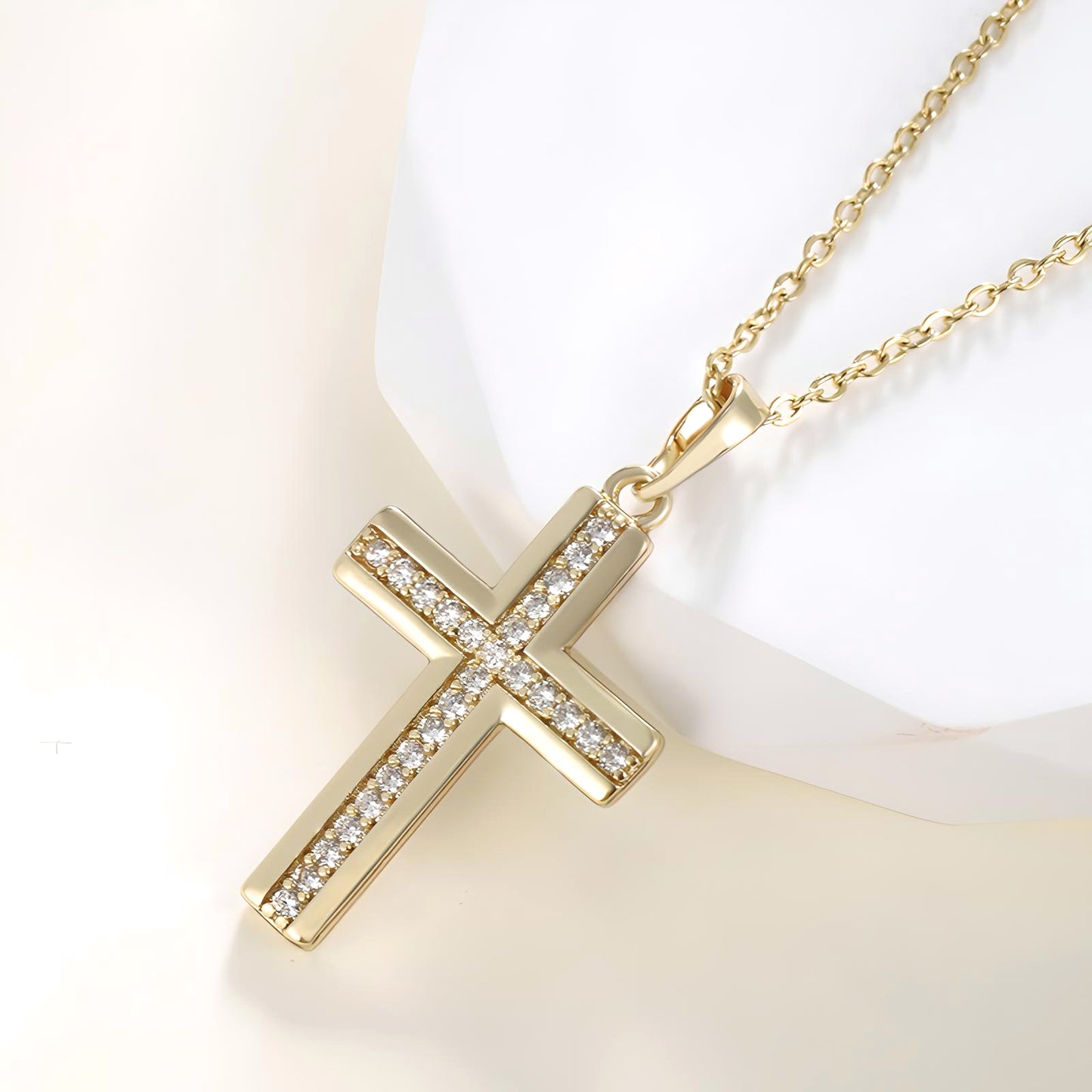 Celestial Light Cross Necklace