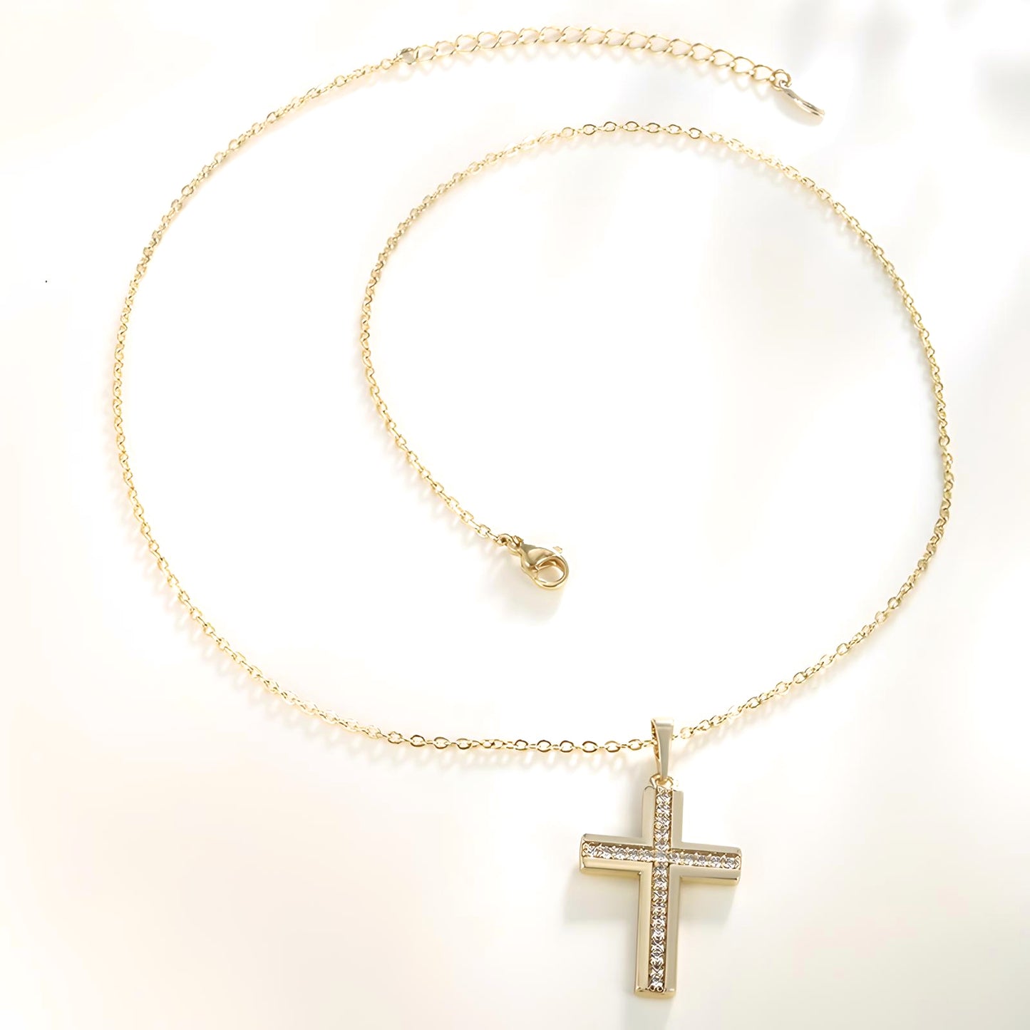 Celestial Light Cross Necklace